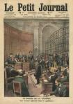 Trial of the Camorra, illustration from 'Le Petit Journal', supplement illustre, 26th March 1911 (colour litho)