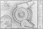 Plan of the project of a battery on the Ile Cigogne and map pf the Glenan Isles, 1745 (pencil & w/c on paper)