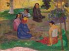 Les Parau Parau (The Gossipers), or Conversation, 1891 (oil on canvas)