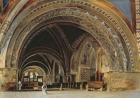 The Interior of the Lower Basilica of St. Francis of Assisi, 1839 (w/c & gouache with gum arabic)