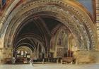 The Interior of the Lower Basilica of St. Francis of Assisi, 1839 (w/c & gouache with gum arabic)