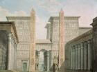 The Entrance to the Temple, Act I scene iii, set design for 'The Magic Flute' by Wolfgang Amadeus Mozart (1756-91) (w/c on paper)