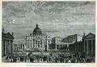 The Great Easter Benediction in the Piazza of St. Peter's, Rome (engraving)