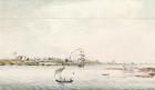 View of the town and fort of Detroit, late eighteenth century (w/c on paper)