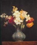 Narcissi and Tulips, 1862 (oil on canvas)
