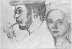 Pierre Bonnard (1867-1947) and Marthe Denis (1871-1919) 1899 (charcoal on paper) (b/w photo)