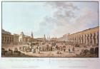Moscow: view of the Great Square by de la Berthe, 1799 (print)