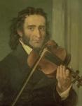 Portrait of Niccolo Paganini (1782-1840) (oil on canvas)