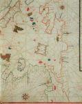 The Peloponnese with the island of Limnos, from a nautical atlas, 1646 (ink on vellum) (detail from 330939)