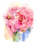 Peony bouquet, 2016, (watercolor)