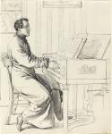 Grimm, Ludwig Emil German, 1790 - 1863 The Artist's Brother-in-Law, Ludwig Hassenpflug, Preparing to Play the Piano, 1826 (pen and black ink over graphite on wove paper)