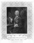 Portrait of Richard Boyle, Earl of Burlington (engraving) (b/w photo)