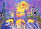 Sunset:Pool Of London, 2013, (acrylic on canvas)