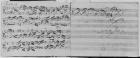 Chorale Variations for Organ by Johann Sebastian Bach: 'Sei gegrusset, Jesu gutig', (ms. 1086 fol. 3 vÇ÷ et 4 rÇ÷) (pen & ink on paper)