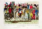 The People of Paris Acclaiming Napoleon (1769-1821) on his Return from Elba in 1815 (coloured engraving)