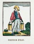 The Water Carrier, plate 220 from 'Les Petits Metiers' (coloured engraving)