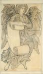 Angel with Scroll - figure number seven, 1880 (chalk on paper)