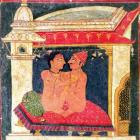 Lovers, from the 'Science of Erotics', 'the Kama-Sutra', Himachal Pradesh, Pahari School