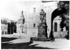 Statue of Johann Sebastian Bach (1685-1750) (b/w photo)