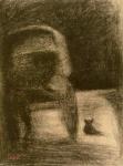 Carriage and Dog, c.1882-84 (Conté crayon on paper)