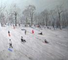 Tobogganers, Darley Park, 2009 (oil on canavs)