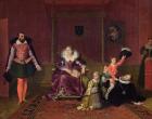Henri IV (1553-1610) King of France and Navarre Playing with his Children as the Ambassador of Spain Makes his Entrance, 1817 (oil on canvas)