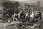 Night Sortie and attack on baggage waggons, from 'The History of the Indian Mutiny' published in 1858 (engraving)