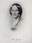 Elizabeth Cleghorn Gaskell (1810-65) (engraving) (b&w photo) (see 114001)