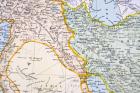 Partial Map of the Middle East in the 1890s, from 'The Citizen's Atlas of the World', published in London, c.1899 (colour litho)