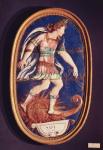 Plaque depicting Apollo, 1559 (painted enamel)