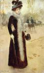 A Parisian Woman in the Bois de Boulogne, c.1899 (oil on canvas)