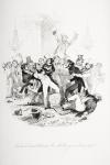 The last brawl between Sir Mulberry and his pupil, illustration from `Nicholas Nickleby' by Charles Dickens (1812-70) published 1839 (litho) (see also 249149)