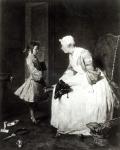 The Governess, 1739 (oil on canvas) (b/w photo)