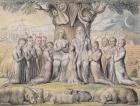 Illustrations from the Book of Job, pl.2 (page 1): Job and his Family, after William Blake (1757-1827) (pen & ink and w/c)