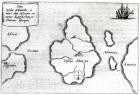 Map of Atlantis, from 'Mundus Subterraneus', 1665-68 (engraving) (b/w photo)