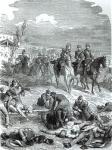 The Emperor Napoleon III on the Field of Battle at Solferino, 24th June 1859 (engraving) (b&w photo)