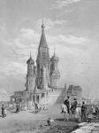 St. Basil's Cathedral, Moscow, engraved by Turnbull, 1835 (engraving)