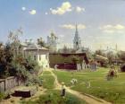 A Small Yard in Moscow, 1878 (oil on canvas)