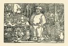 A chef from the Tudor period in England. From a contemporary print.