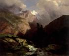 The Jungfrau, Switzerland (oil on canvas)