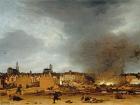 A view of Delft with the Explosion of 1654, 1654 (oil on panel)