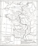 Map showing English possessions in France during the reign of Henry II, 1189. From Cassell's History of England, published c.1901