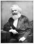 Portrait of Karl Marx (1818-1893) (b/w photo)