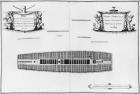 Plan of the third deck of a vessel, illustration from the 'Atlas de Colbert', plate 30 (pencil & w/c on paper) (b/w photo)
