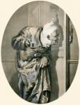 Old man spying through keyhole. From Illustrierte Sittengeschichte vom Mittelalter bis zur Gegenwart by Eduard Fuchs, published 1909.