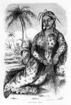 Queen Pomare IV of Tahiti, illustration from Eugene Delessert's 'Voyages dans les deux oceans', 1848 (engraving)