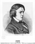 Robert Schumann (1810-56) (engraving) (b/w photo)