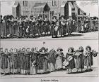 Jewish Carnival Procession (engraving) (b/w photo)