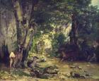 The Return of the Deer to the Stream at Plaisir-Fontaine, 1866 (oil on canvas)