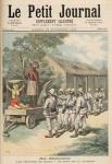 Kana Fetishes in Dahomey, from 'Le Petit Journal', 26th November 1892 (colour litho)